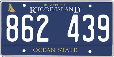 RI license plate 862439