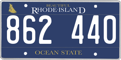 RI license plate 862440