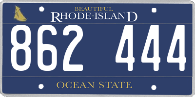 RI license plate 862444