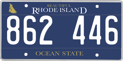 RI license plate 862446