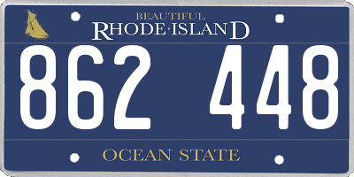 RI license plate 862448
