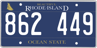 RI license plate 862449