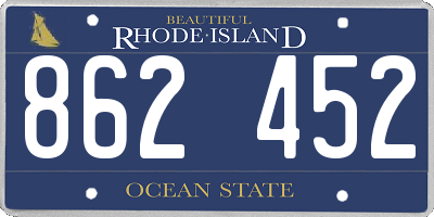 RI license plate 862452