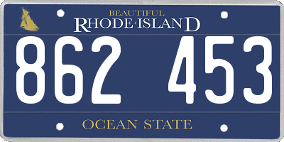 RI license plate 862453