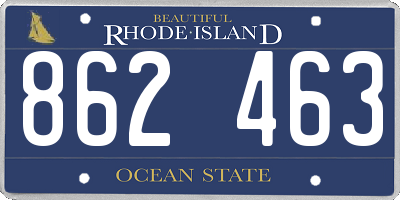 RI license plate 862463