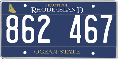 RI license plate 862467