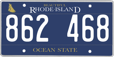 RI license plate 862468