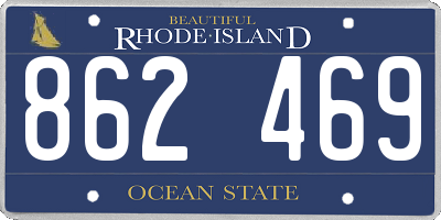RI license plate 862469