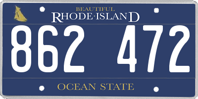 RI license plate 862472