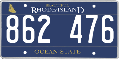 RI license plate 862476