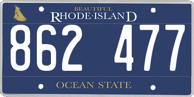 RI license plate 862477