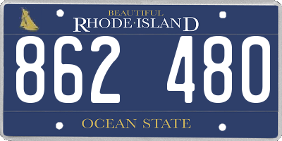 RI license plate 862480