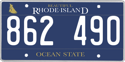 RI license plate 862490