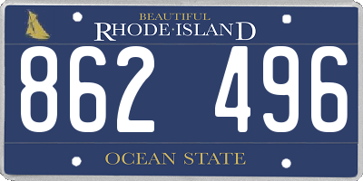 RI license plate 862496