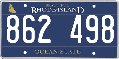 RI license plate 862498