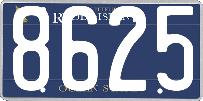 RI license plate 8625