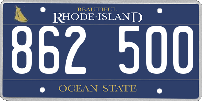 RI license plate 862500