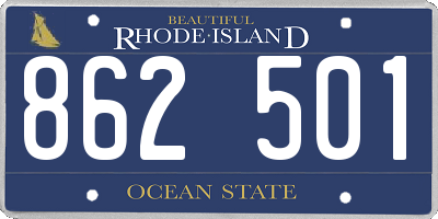 RI license plate 862501
