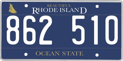 RI license plate 862510