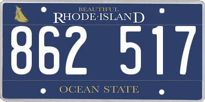 RI license plate 862517