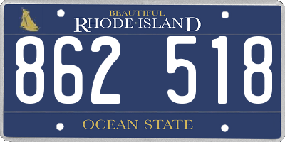 RI license plate 862518