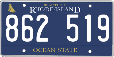 RI license plate 862519