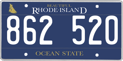 RI license plate 862520