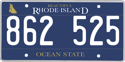 RI license plate 862525