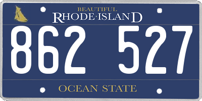 RI license plate 862527