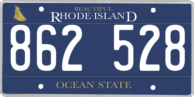 RI license plate 862528