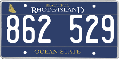 RI license plate 862529