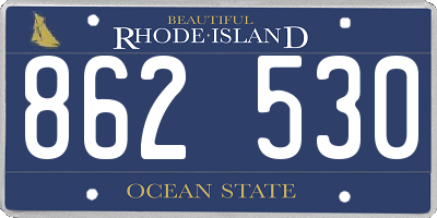 RI license plate 862530