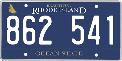 RI license plate 862541