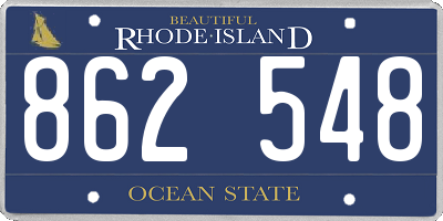 RI license plate 862548