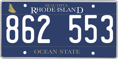 RI license plate 862553