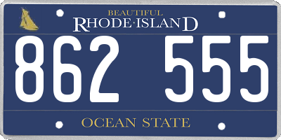RI license plate 862555