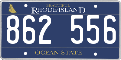 RI license plate 862556