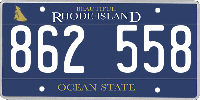 RI license plate 862558