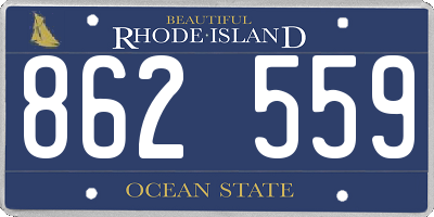 RI license plate 862559