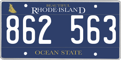 RI license plate 862563