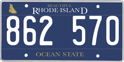 RI license plate 862570
