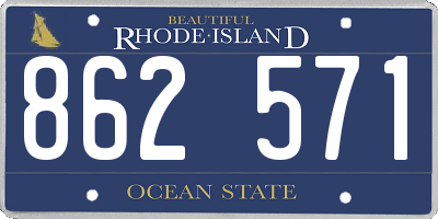RI license plate 862571