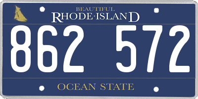 RI license plate 862572