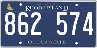 RI license plate 862574