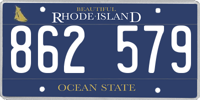 RI license plate 862579