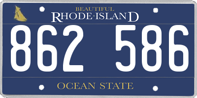 RI license plate 862586