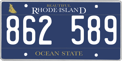 RI license plate 862589