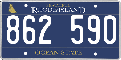 RI license plate 862590