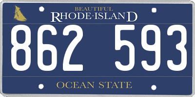 RI license plate 862593
