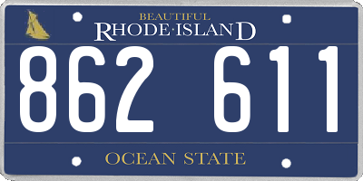 RI license plate 862611